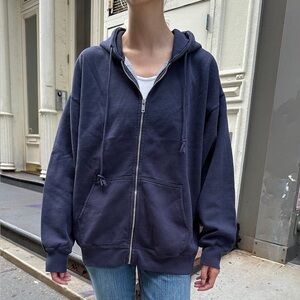 Brandy Melville Christy Oversized Hoodie Navy